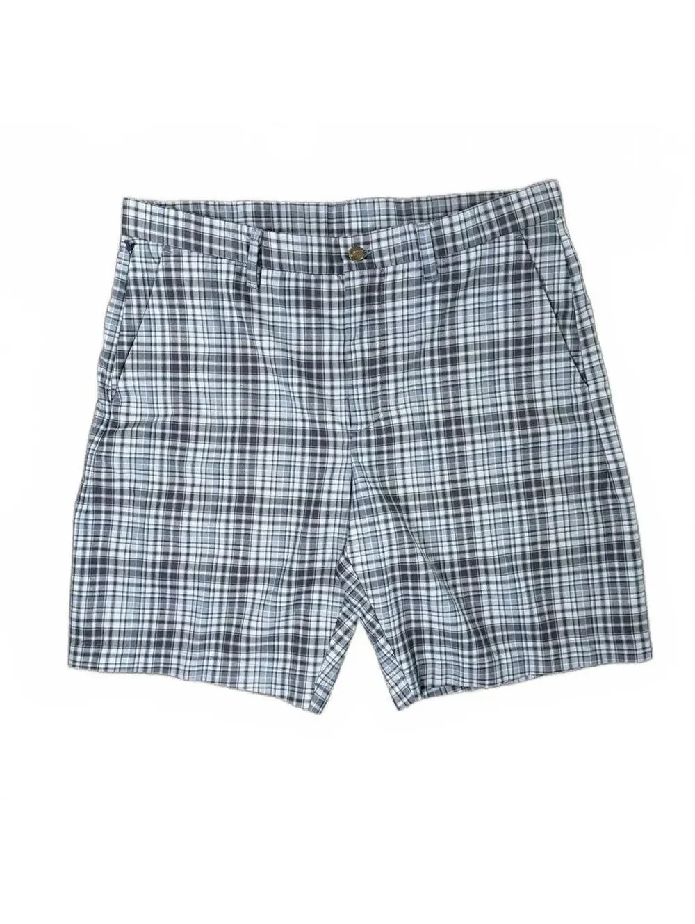 Callaway Men's Blue and Black Plaid Performance Golf Shorts - Size 34